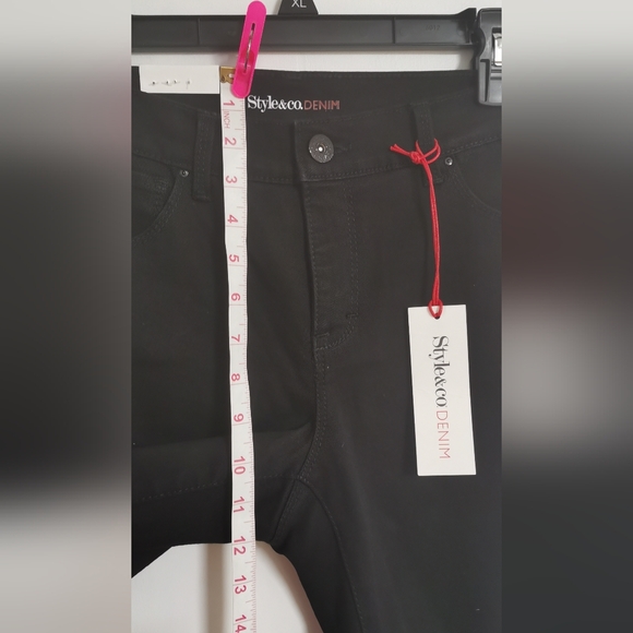 womens style & co tummy control modern boot super stretch mid rise jeans size 6 - Picture 9 of 9